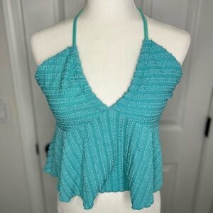 Teal Halter Top